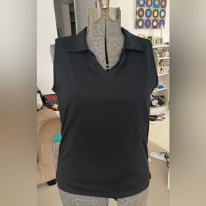 Lady Hagen Black Sleeveless Golf Shirt size M